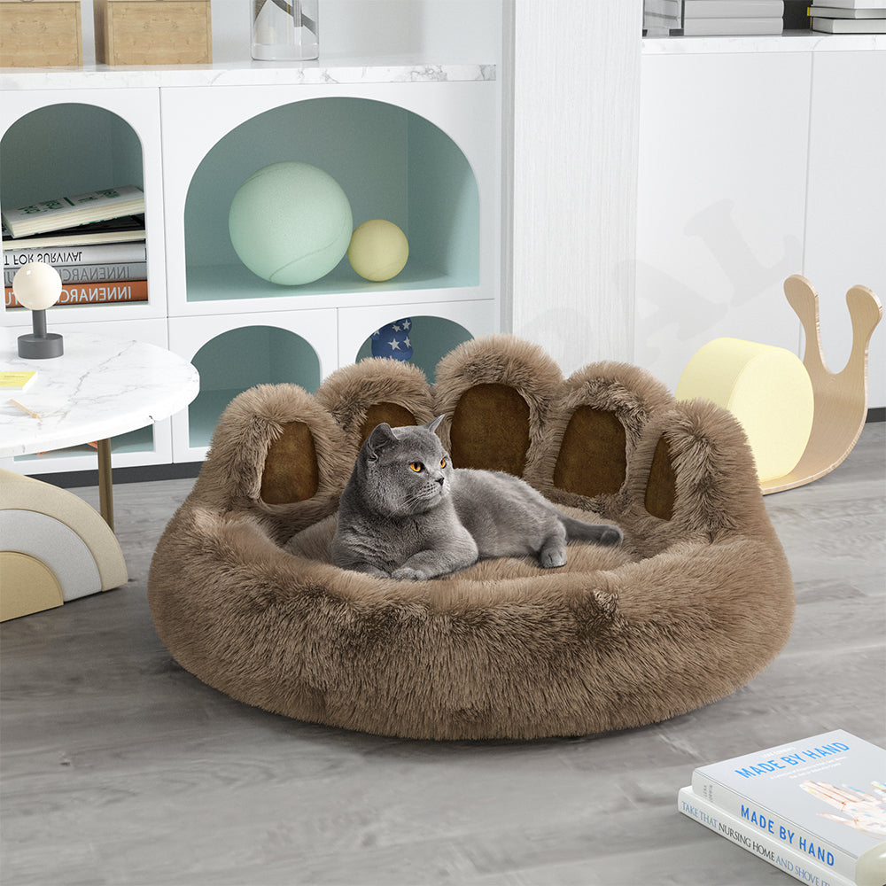Long Plush Cat Bed Warm Winter Pet Items Cozy Kitten Cushion Cat House Calm Super Soft Small Dog Mat Washable Cave Cats Beds