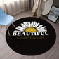 New Trend Black and White Style Small Daisy Carpet Sun Flower Smiley Face Mat