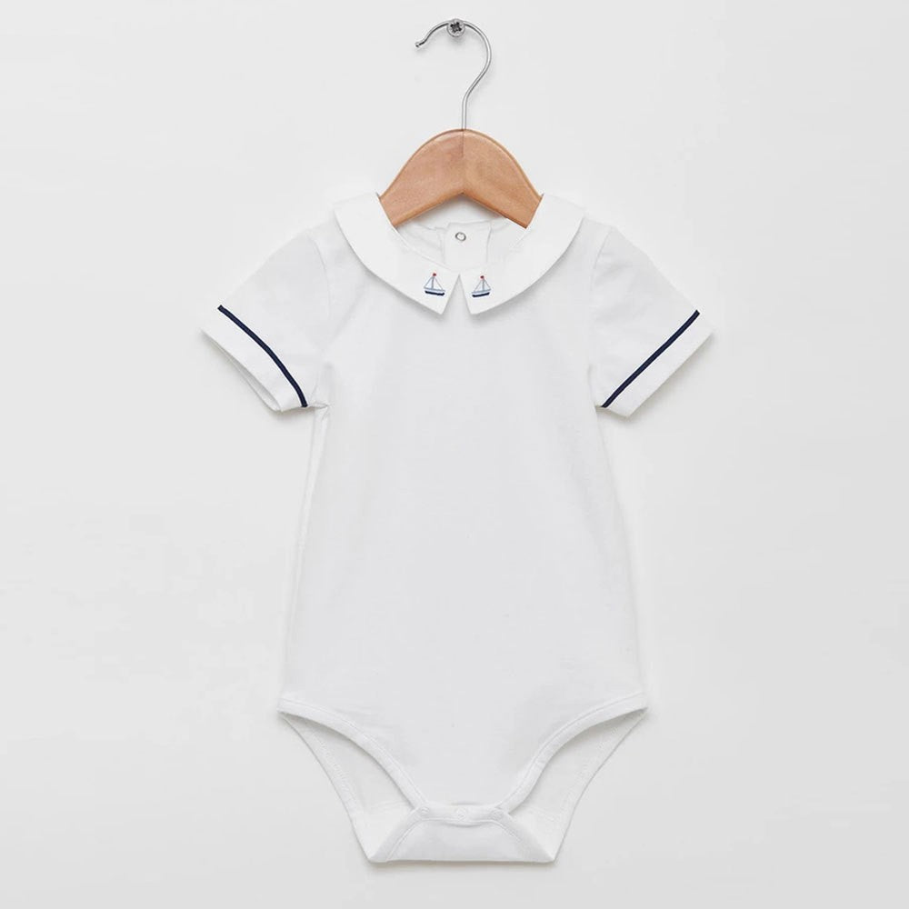 Cotton Short-Sleeved One-Piece Romper Baby Bag Fart