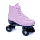 Double-row Leather Purple Roller Skates
