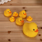 Silk small yellow duck bath toy play water small duck children's educational toys vocal pincification called duck