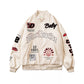 Men's Letter Towel Embroidered Casual Loose Baseball Jacket