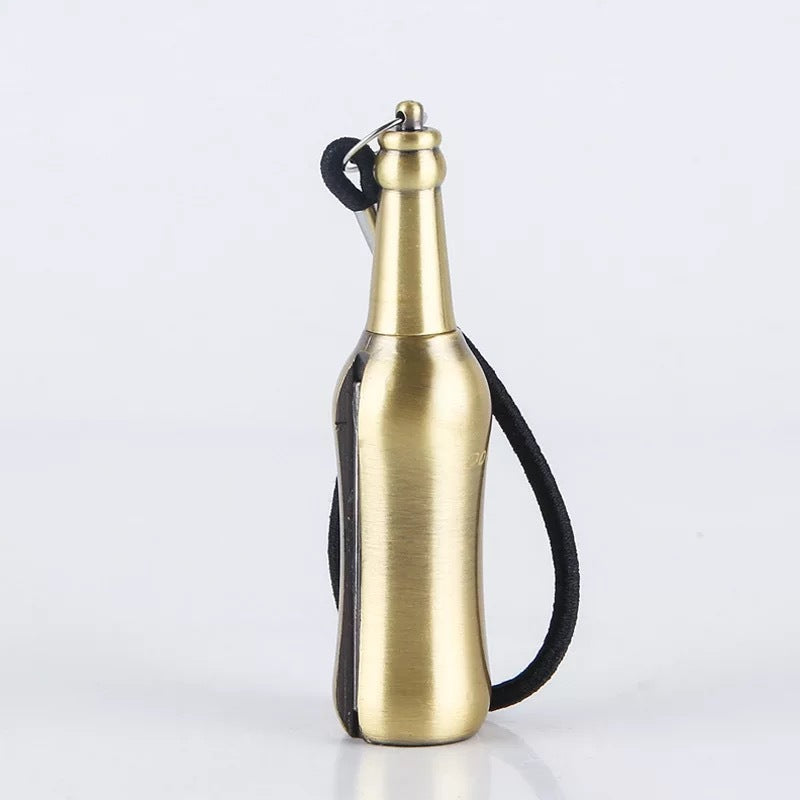 Creative Metal Keychain Lighter Wild Fire Ten Thousand Times Use Kerosene Lighters Gifts For Men