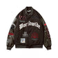 Men's Letter Towel Embroidered Casual Loose Baseball Jacket