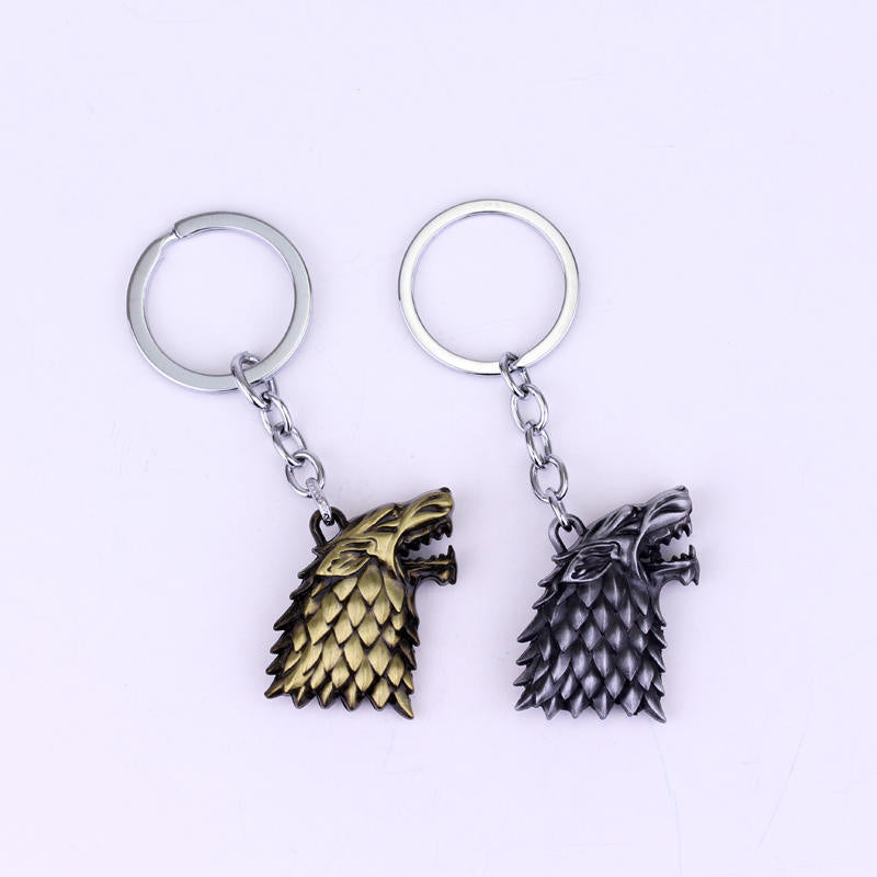 Ornaments Wolf Keychain Alloy Electroplating