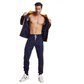 Colorblock Stand-up Collar Men's Cardigan Casual Sports Suit