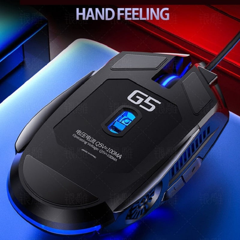 Silver Eagle Machinery Gaming Mouse Cable Computer Desktop Laptop Universal Silent Mute Mouse