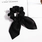 New Chiffon Bowknot Elastic Hair Bands For Women Girls Solid Color Scrunchies Headband Hair Ties Ponytail Holder Hair Accessorie