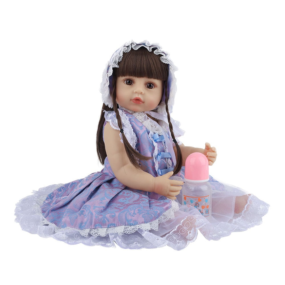 Witdiy 55CM Bebe Doll Bebe Reborn Baby Dolls for Children Toys Toddler Full Body Silicone Girl Reborn Doll with Summer Clothes