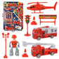 Hanging crane simulation fire truck boy model cloud ladder car children's business super wisdom toys