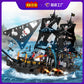 Building blocks spelling children's toys assembled inserted in Pacific warriors Caribbean pirate model black pearl number