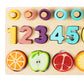 Children's puzzle teaching tack multifunction 3 in 1 pair of cut music magnetic fruits to see blocks toys wholesale