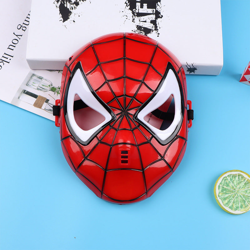 Children's cartoon anime light mask stalls wholesale Spider-Man steel flash mask toys Halloween props