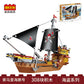 Building blocks spelling children's toys assembled inserted in Pacific warriors Caribbean pirate model black pearl number