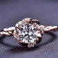 1 Carat Moissanite 18K Rose Gold-Plated Twisted Ring