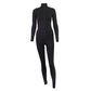 Solid Color Zipper Stand Collar Sports Jacket Fitness Yoga Wear Pants Set