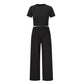 Short Sleeved T Shirt And Trousers Two Piece Suit Women