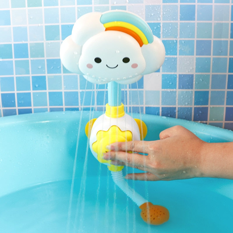 Toys Cloud Bathtub Showers Baby Bathing  Folding Faucet
