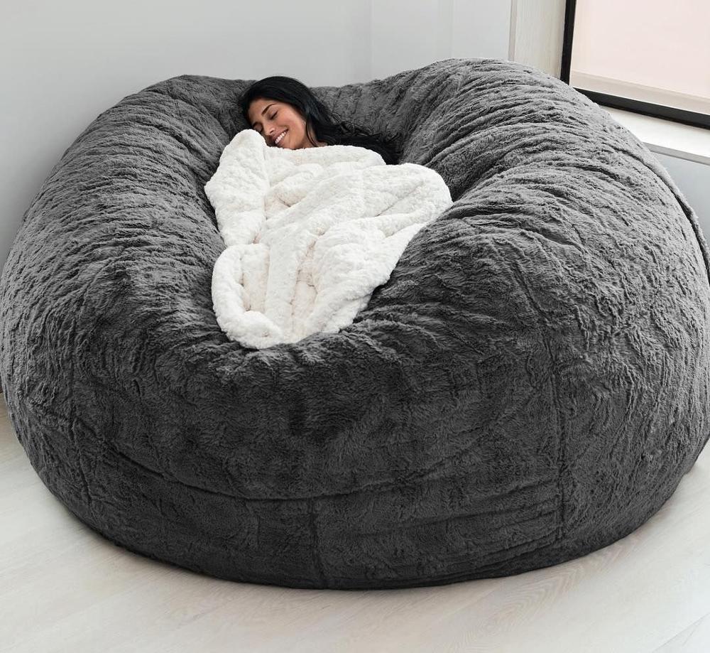 Oversized Large Comfy Bean Bag Sleeping Chair Cover